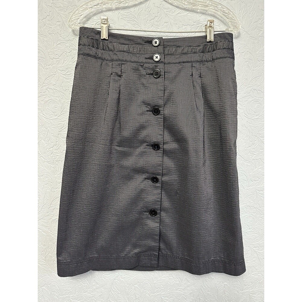 Talbots Size 6 Stripe Button Front Skirt B30